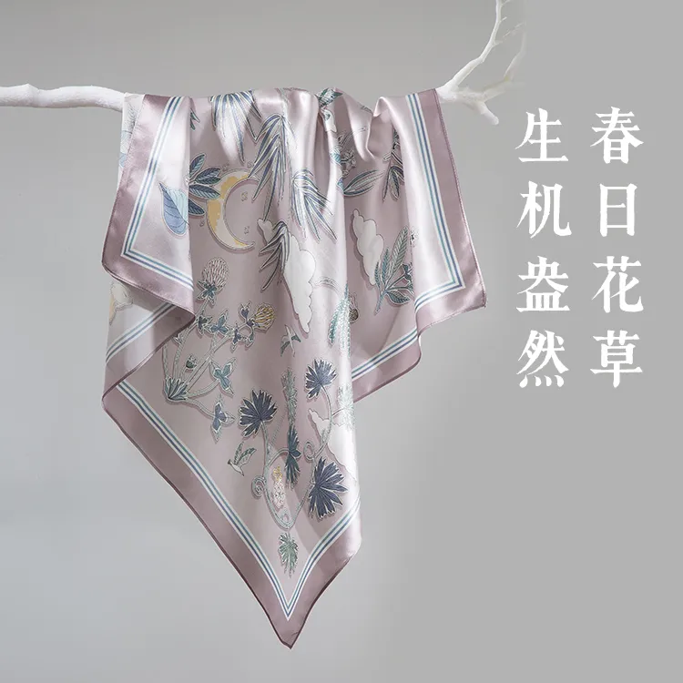 【太湖雪】70真丝素绉缎方巾-桑蚕丝蛋白护肤夏季薄款