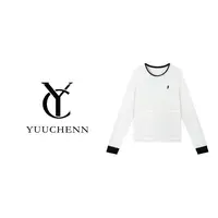 YUUCHENN轻熟风拼色长袖T恤女秋季新款打底衫CZ-25MZ-26189