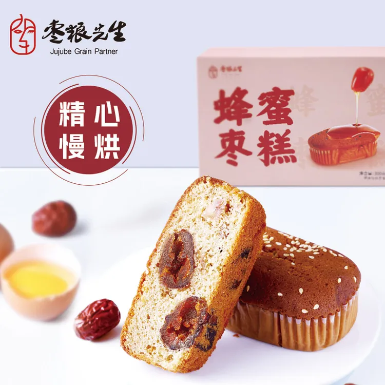 枣粮先生早餐内含整颗蜜枣蜂蜜红枣糕300g美味下午茶正宗糕点