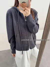 水冰月家秋冬连帽开衫毛衣外套66186（实物更有质感）