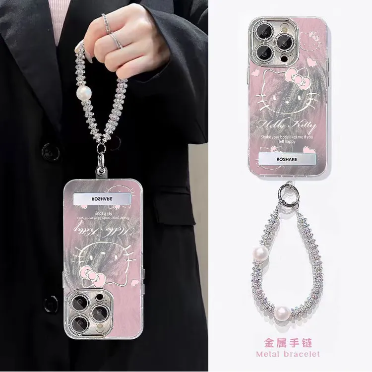 蝴蝶结Kitty猫适用苹果16pro手机壳iPhone15趣味iqoo精孔羽纱华为