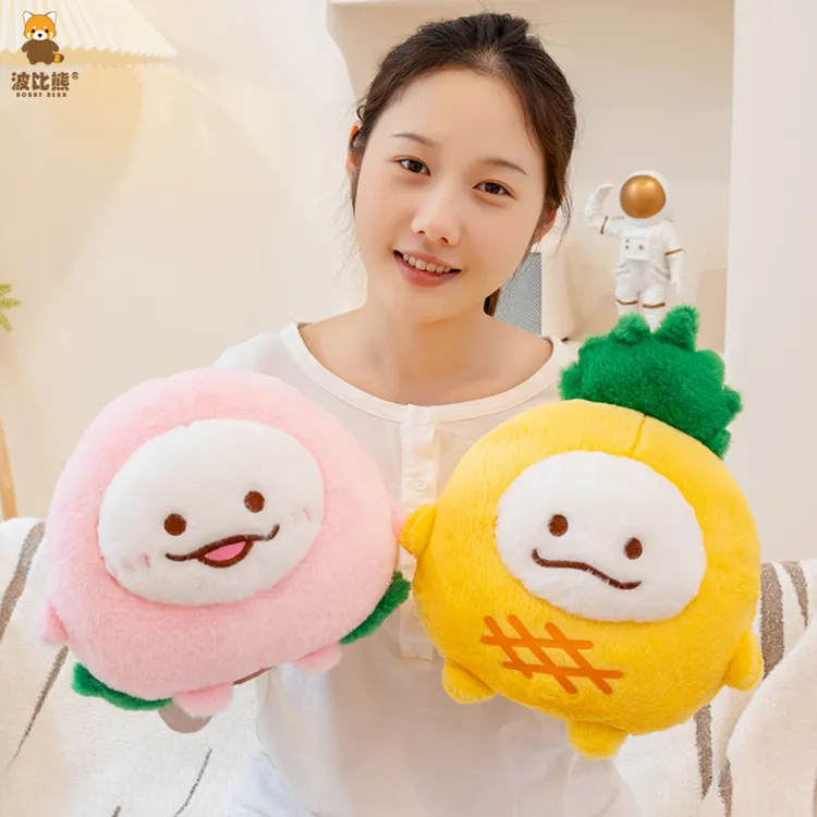 波比熊软萌水果菠萝毛绒玩具桃子公仔互动抱枕玩偶送女男生日礼物