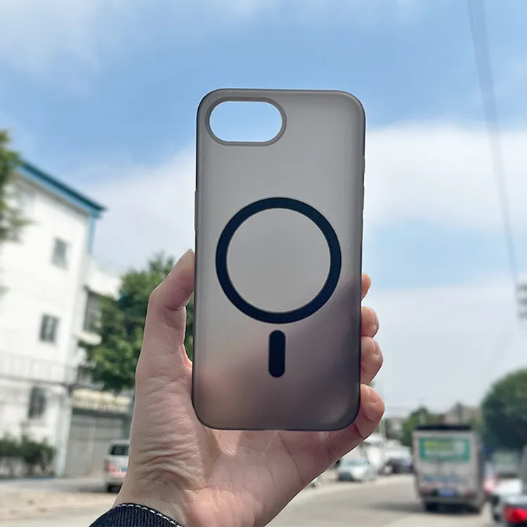 Magsafe磁吸软壳适用苹果16e手机壳磁吸加强磁力防摔纹理防滑软壳