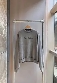 全新未使用 AcneStudios 24新款褪色做旧字母长袖卫衣/公价5800