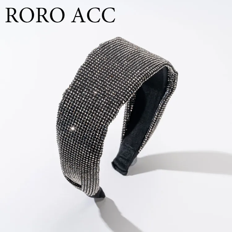 RORO ACC气质高级感宴会满钻发箍法式宽边头箍千金风网红发饰发卡