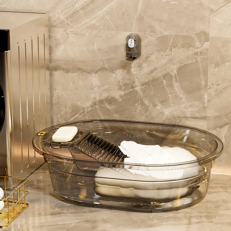 大号洗衣盆带搓衣板一体式大容量家用洗衣服洗内衣内裤专用加厚盆