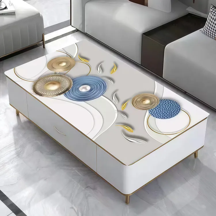 新中式轻奢防烫防水防油耐高温免洗茶几桌垫新中式长方形家用桌布