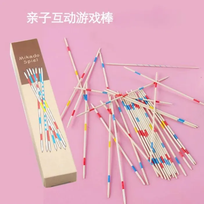 创意亲子宝宝挑木棒玩具益智木质盒装80后趣味怀旧经典小游戏