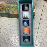 五行杯陶瓷茶杯酒杯家用F3