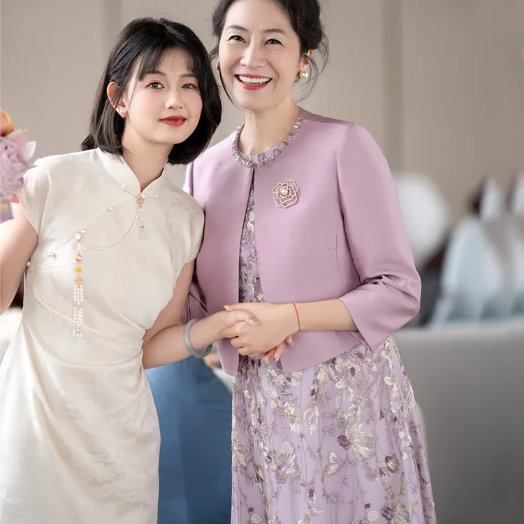 十一结婚婚礼喜妈妈礼服婚宴连衣裙2025喜婆婆年轻高级感两件套装