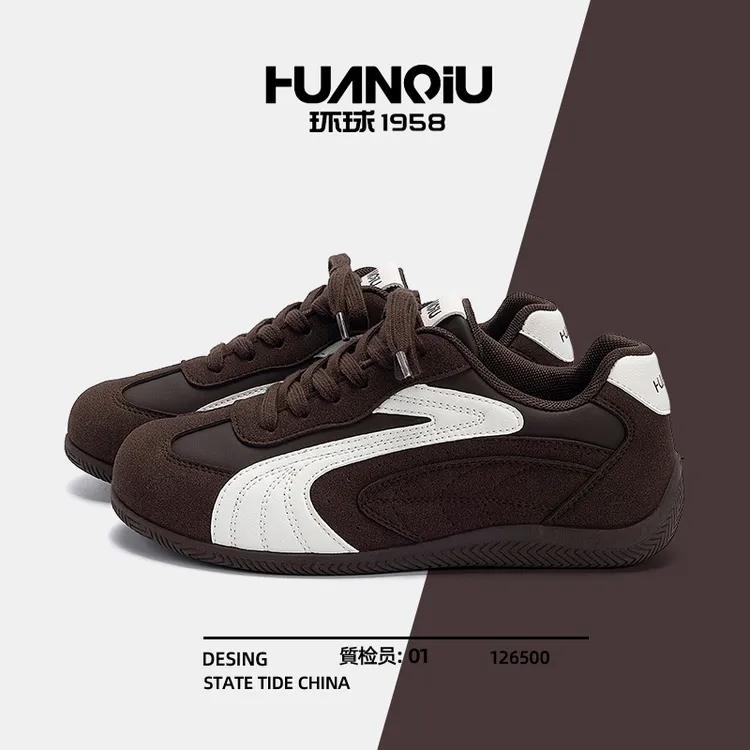 环球原创百搭内增高德训鞋男鞋2025秋季新款轻便耐磨休闲鞋板鞋男