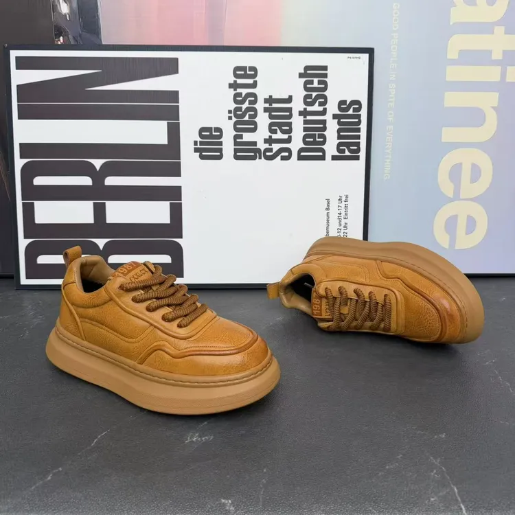 单棉同款百搭舒适个性潮流系带男士时尚复古增高秋冬舒适板鞋