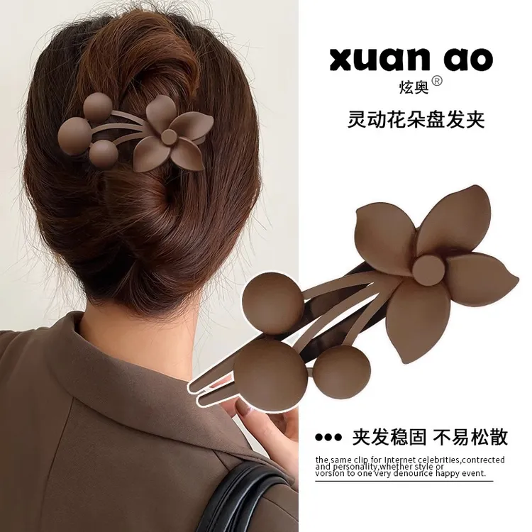 高级感发夹女抓夹后脑勺网红夹子盘发神器新款一字夹发卡头饰