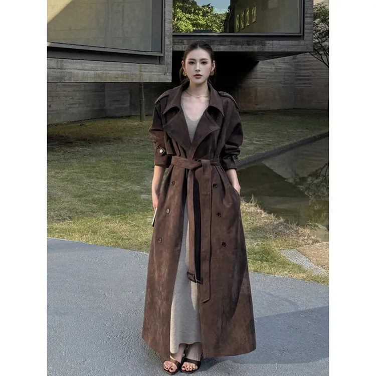 韩系中长款风衣外套女2025秋新款巨好看的今年流行爆款小个子超火