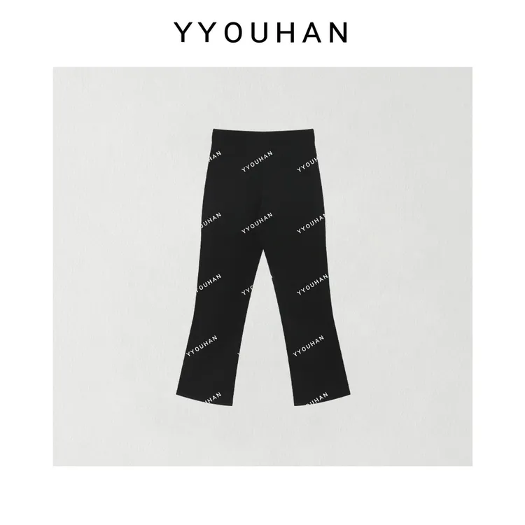 YYOUHAN 2025新款九分魔力裤小众设计微喇百搭休闲裤 2504C1656