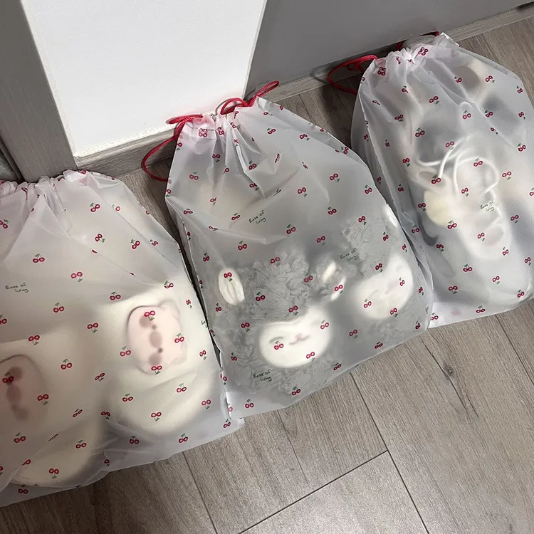 鞋子收纳袋密封拉链袋卡通鞋袋防潮防霉防尘装鞋袋旅行整理自封袋