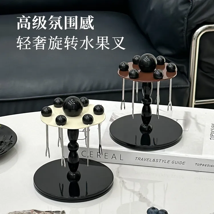 【友创】家用水果叉套装高级感不锈钢水果签高颜值家用甜品蛋糕叉