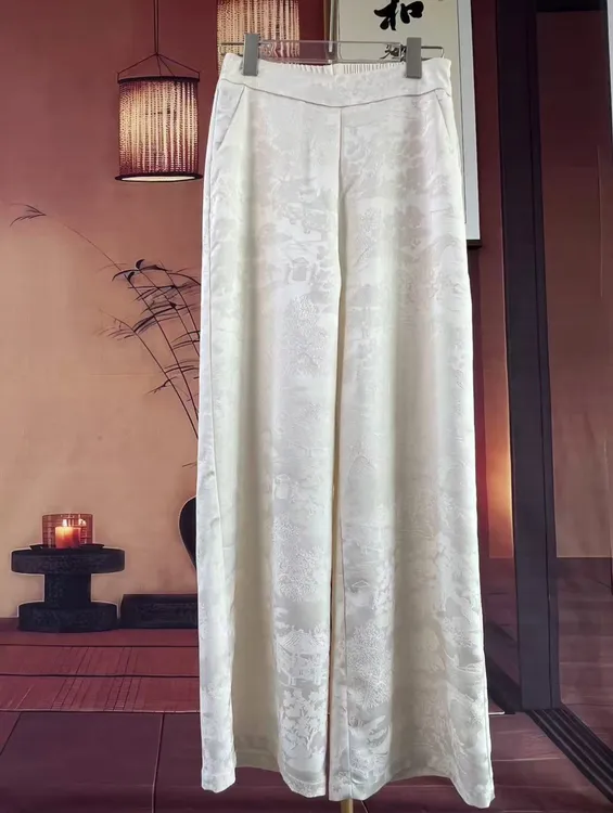 K806春秋款显瘦中高腰休闲百搭直筒阔腿裤