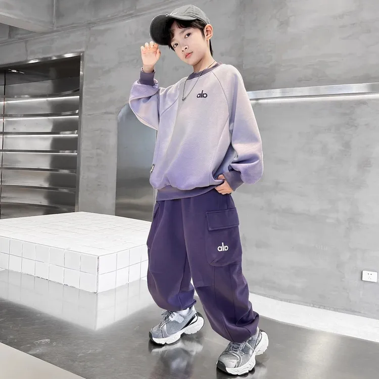 男童春秋款卫衣套装2025新款秋季中大儿童男孩秋装痞帅炸街运动潮