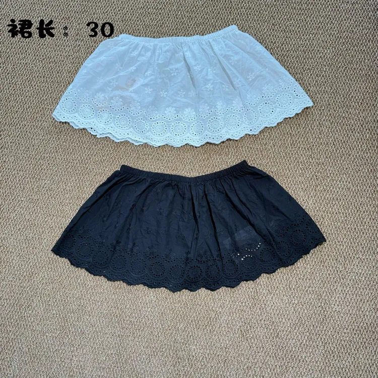 花小花自制刺绣花边款屁帘半裙5551