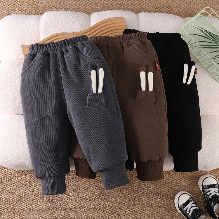 宝宝三层加厚外穿棉裤冬季男童女童一条过冬夹棉长裤冬季加厚棉裤