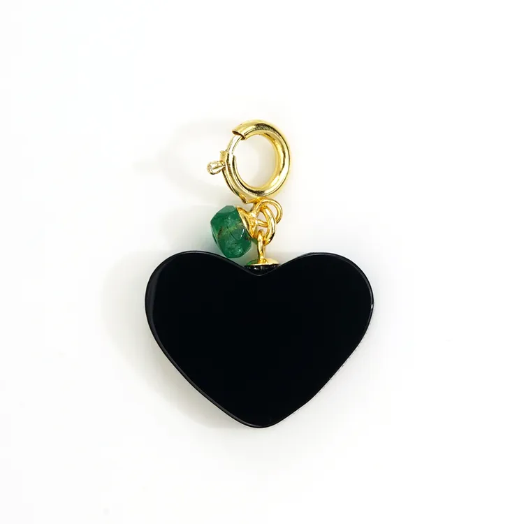 【酷Girl】18K爱心玛瑙百搭扣吊坠45979