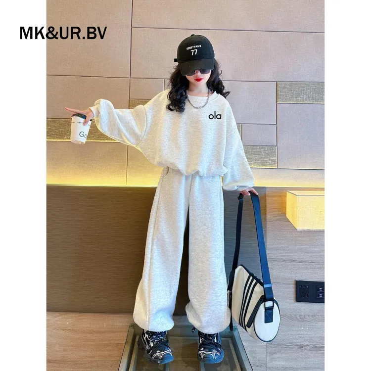 女童卫衣套装春秋款2025新款儿童休闲运动服女孩大童秋装韩系衣服
