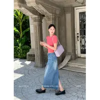 DH OFFICIAL 大花【草莓芭乐】韩系天丝亚麻显瘦显白休闲慵懒针织衫