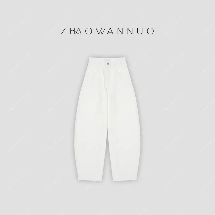 ZHAO WANNUO 丨 微镰刀 介意慎拍白色休闲牛仔裤NC0747