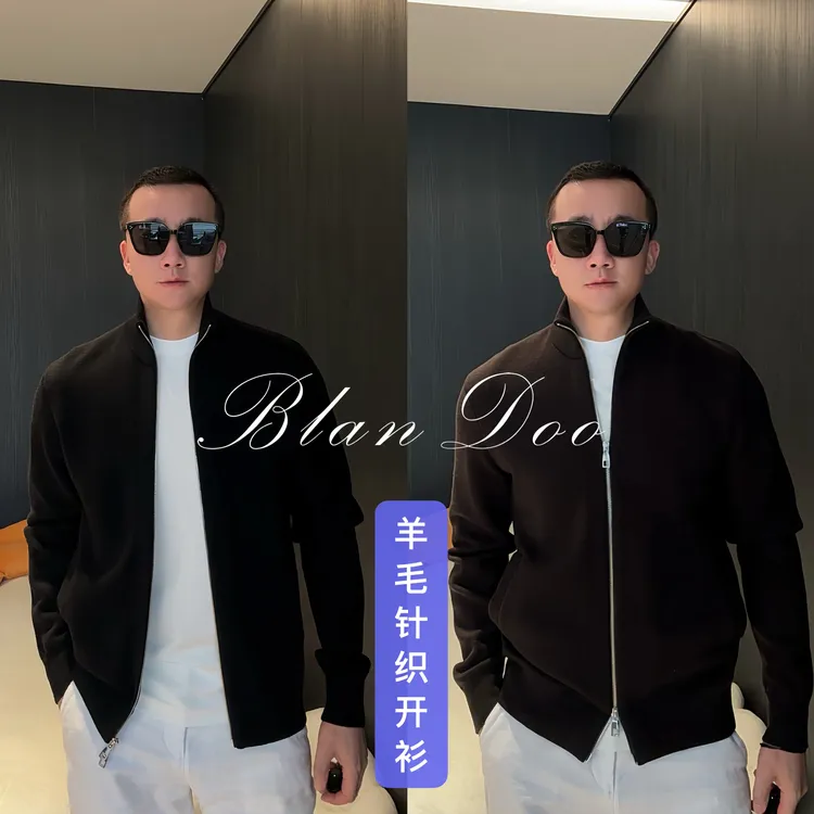 （秋款）BLANDOO “意式极简” 男士简约百搭立领针织外套XL0BD37