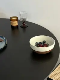 w66 复古陶瓷面碗6.2英寸麻点沙拉碗窑变早餐碗 微瑕 凑满20发货