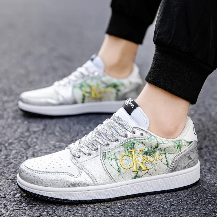 ck&clc真皮低帮板鞋男女款防滑轻奢小白休闲运动鞋2025爆款潮鞋