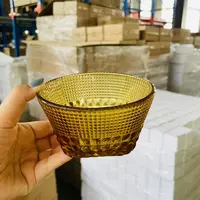 琥珀色浮雕钻石米饭碗汤碗12.5cm*6.5cm单只