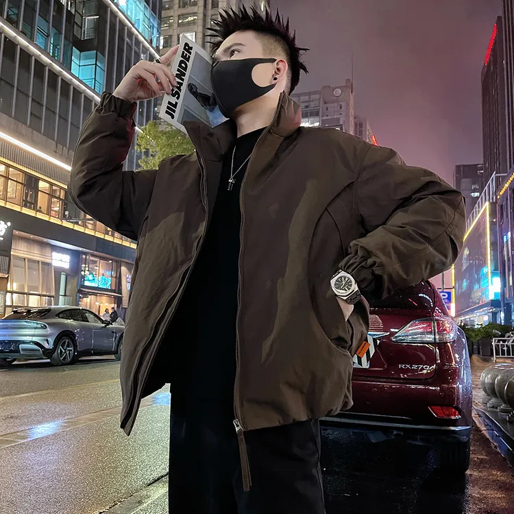 潮流痞帅工装棉袄男款外套冬季加厚保暖立领休闲棉服宽松男士棉衣