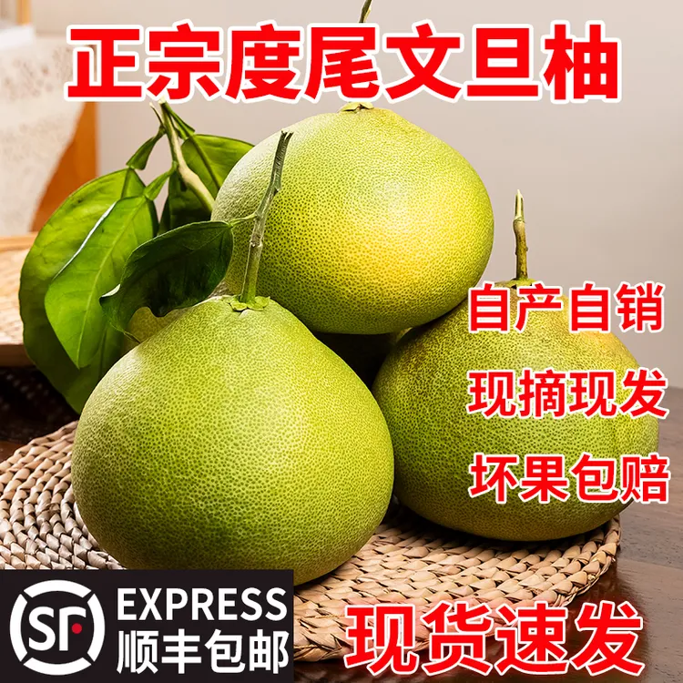 福建度尾文旦柚红心蜜柚老树柚子新鲜应季孕妇时令水果酸甜多汁柚