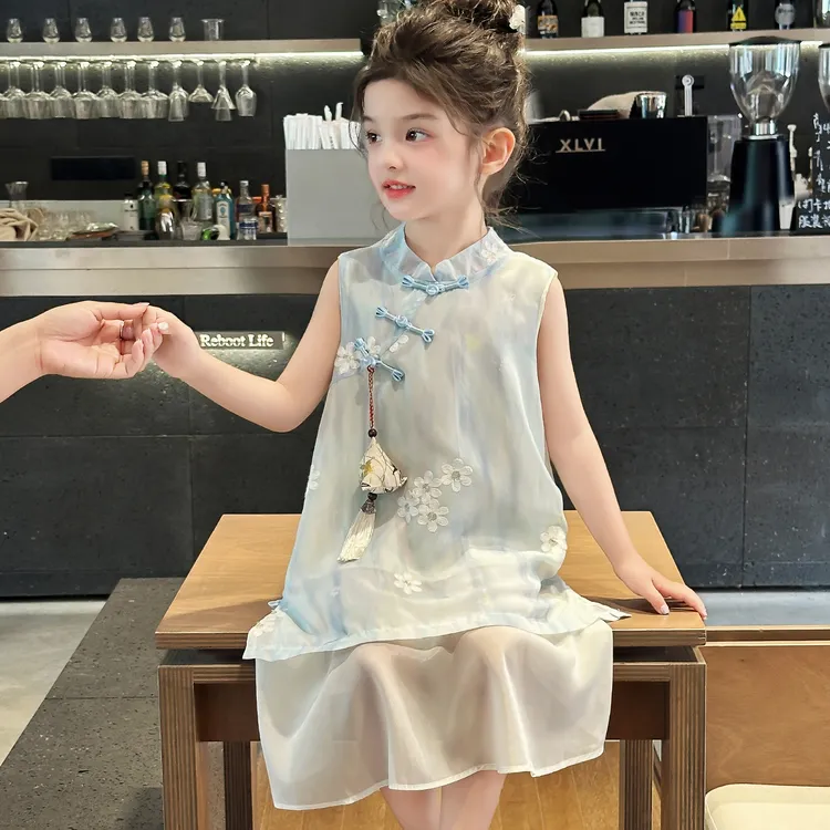 汉服女童2025新款夏装儿童超好看国风旗袍连衣裙夏季女孩薄裙子