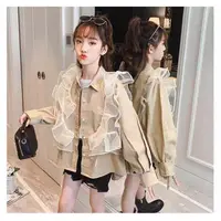 女童2025春季新款洋气时尚衬衫外衣(尺码偏大-按身高拍)B0767