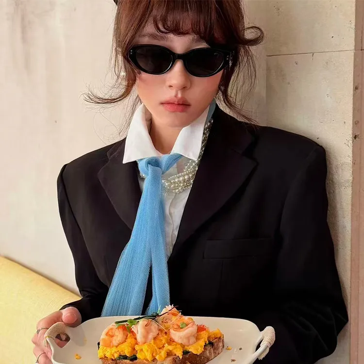 复古猫眼墨镜个性时尚男女通用防紫外线遮阳近视偏光太阳镜