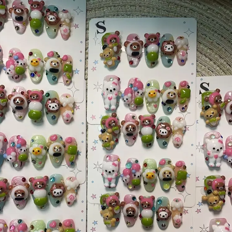 【高货合集重工捏捏】No退No换可爱捏捏穿戴甲默认穿戴甲