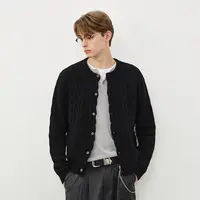 714street老钱风羊毛羊绒混纺毛衣开衫男2025秋情侣针织衫521414