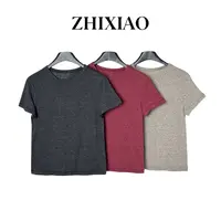 【ZHIXIAO】秋冬新款：极简圆领短袖上衣8918-1
