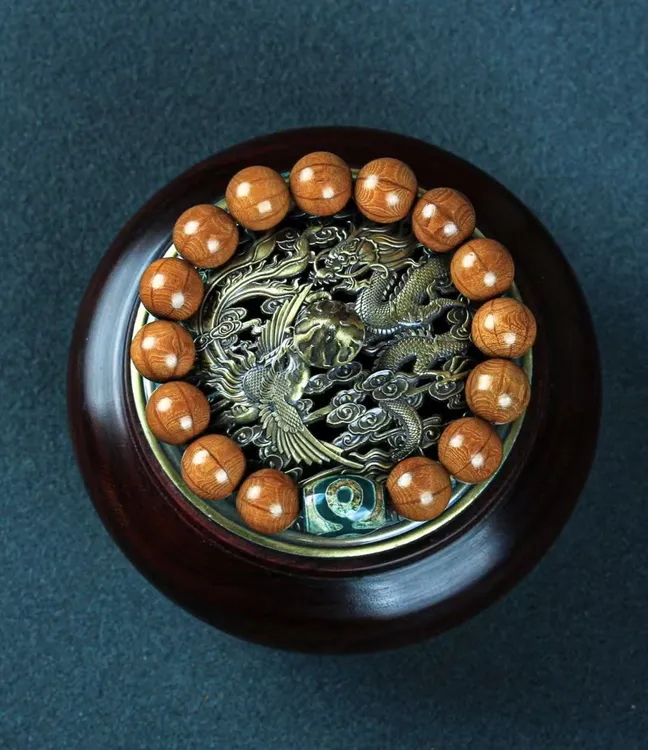 非金属木质手链 五台山六道降龙木老料手串单圈古风复古