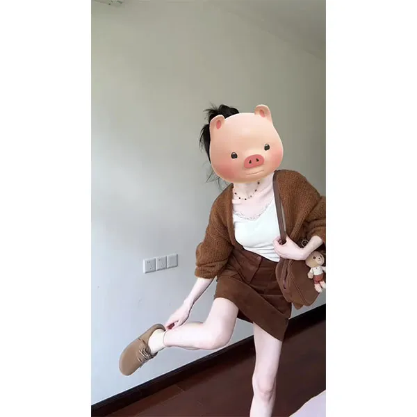韩系松弛感针织外套女秋季气质宽松长袖开衫上衣背心裙子套装