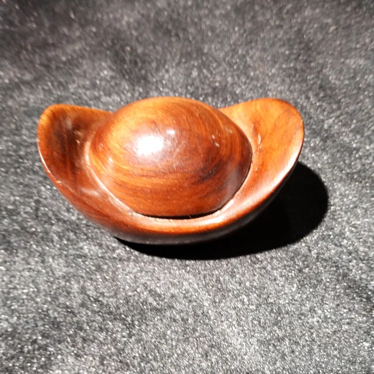 木制【元宝】手把件实木雕刻摆件装饰品文玩手把件