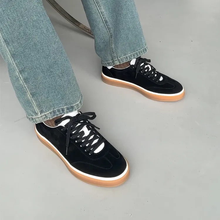 BEEFCAKE木木德训鞋欧美舒适高级感板鞋牛皮反绒休闲牛筋软底男鞋