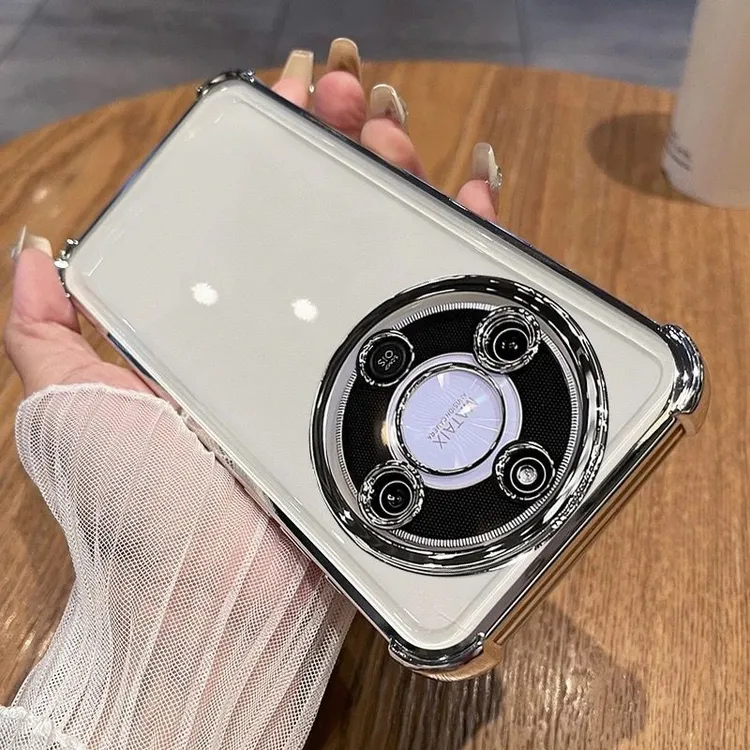 适用荣耀x70手机壳四角气囊防摔透明电镀荣耀x60 Pro镜头全包软壳