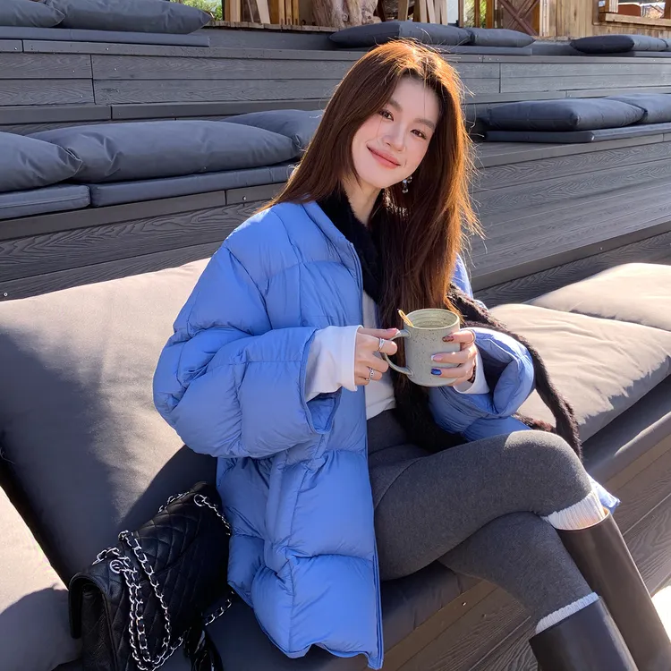 【晴日海风】90白鸭绒柔软颜色超正轻柔极简廓形羽绒服