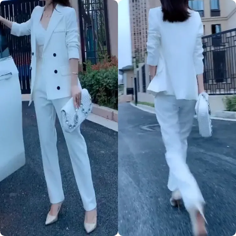 2025夏季新款时尚修身显瘦款女气质网红洋气两件套百搭款G6346