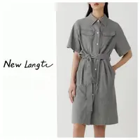 LANGTU-XP【水洗牛仔裙】纯色polo领中长款女士休闲减龄裙子 071