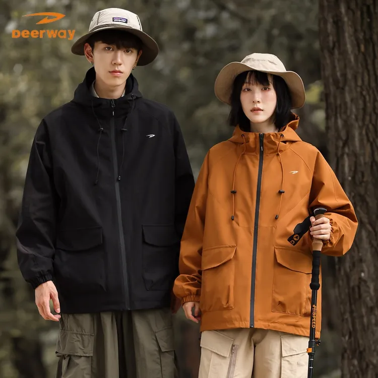 德尔惠防风室外潮流防风连帽外套运动休闲春秋潮流连帽运动外套